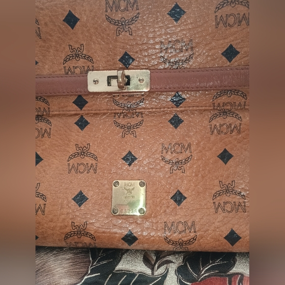 MCM VINTAGE COGNAC KELLY BAG - Picture 2 of 13